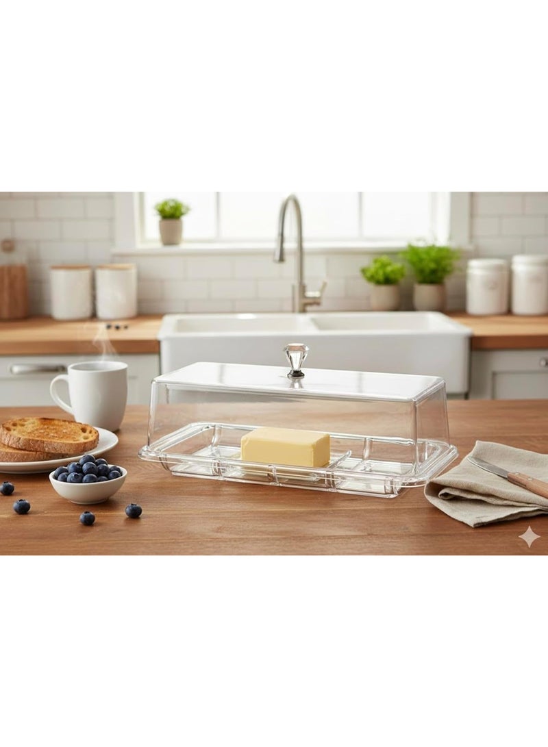 Orchid Acrylic Bread Box Clear with Lid, Transparent Bread Storage Container, Kitchen Countertop Cake Bread Keeper, Bakery Storage Container, Bread Storage Box, Food Storage Bin with Lid - Image 2